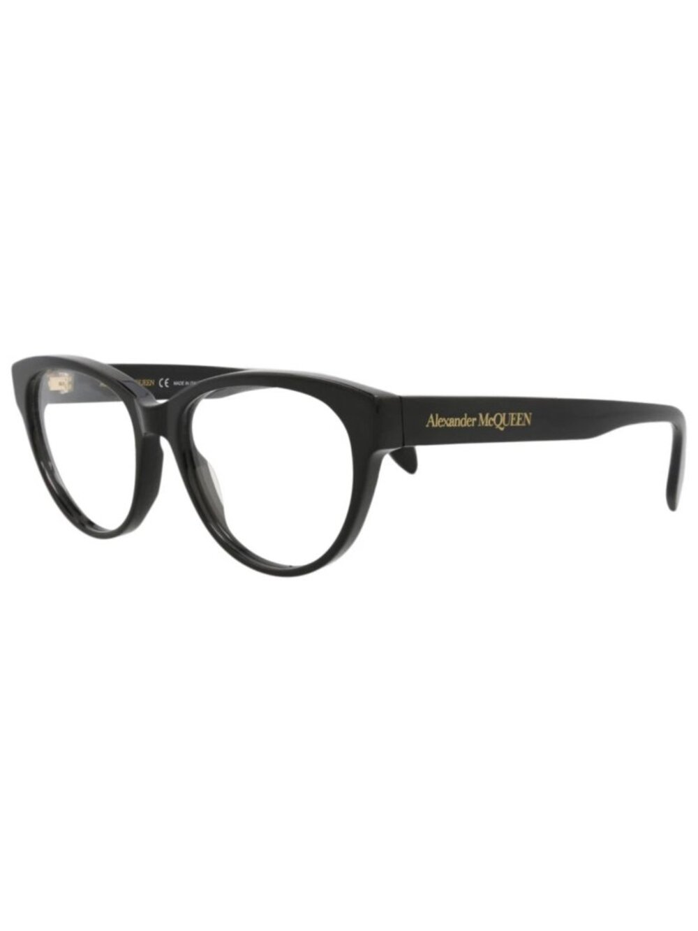 New Alexander McQueen Women's Eyeglasses Cat Eye Acetate Frame Black Black